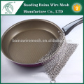 Baina Ring Wire Mesh Scrubber feito de aço inoxidável 316